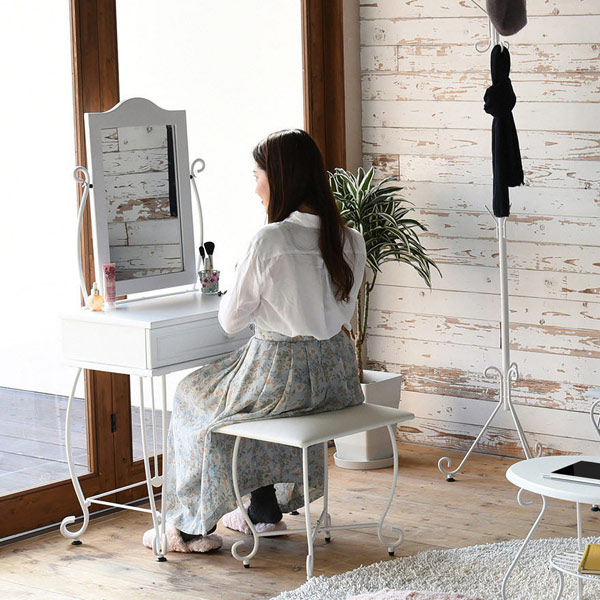 楽天市場】ドレッサー スツール付 ロートアイアン 幅67cm （ 送料無料