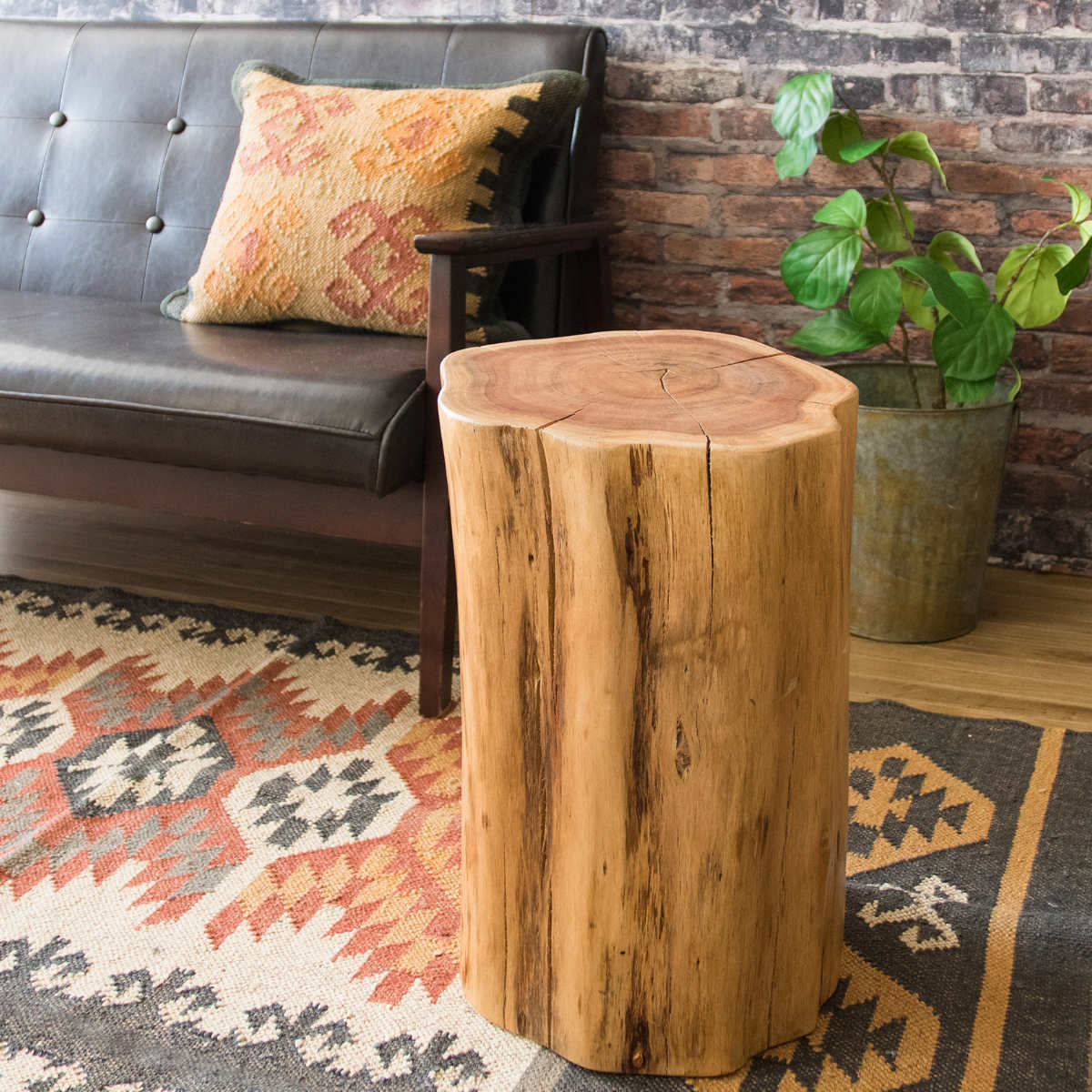 楽天市場】スツール 高さ48cm 木製 天然木 丸太 （ 送料無料 チェア