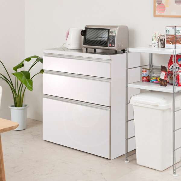 楽天市場】キッチンカウンター 幅80cm 艶ありタイプ ハイグロス