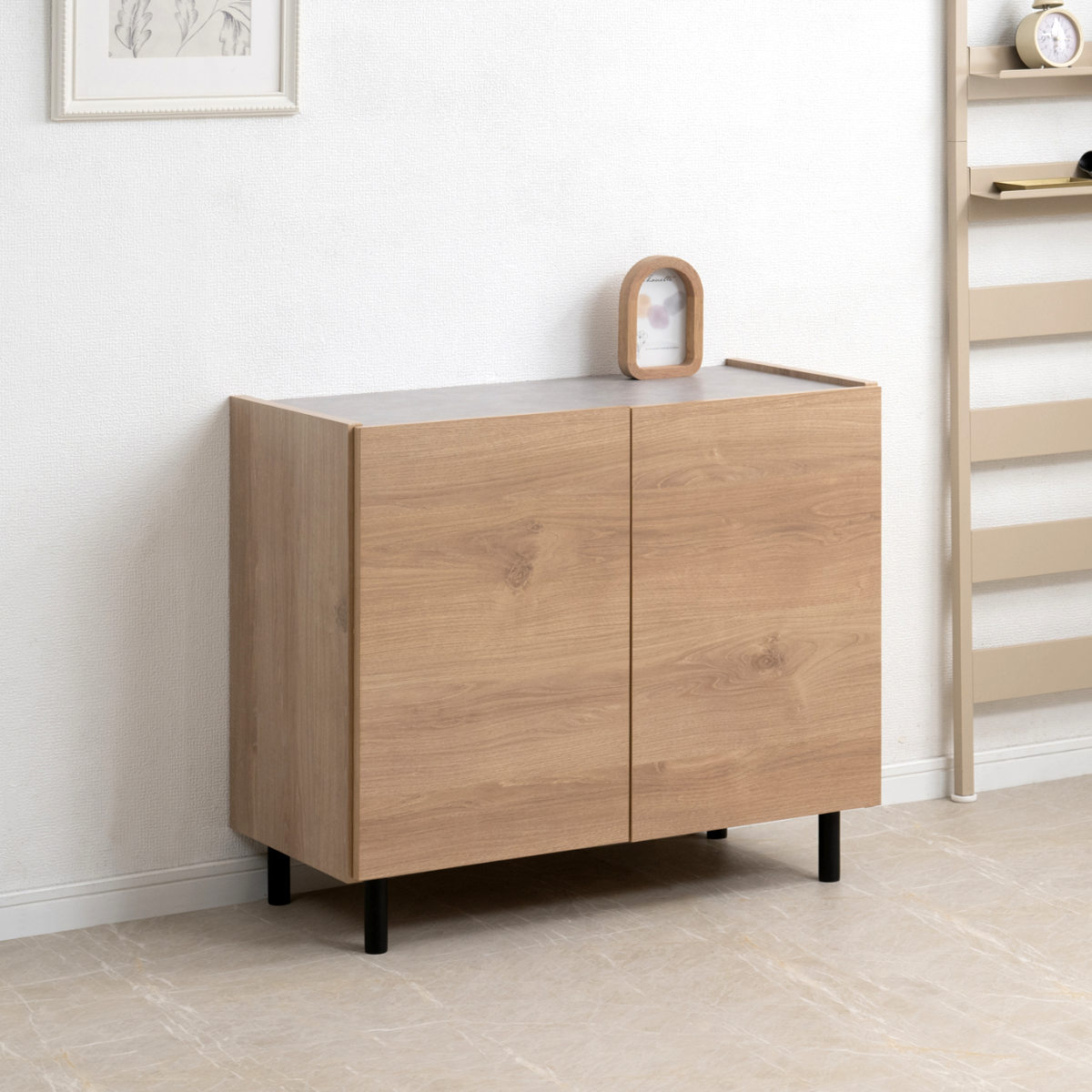 楽天市場】脚付きキャビネット 幅80cm 可動棚 日本製 完成品