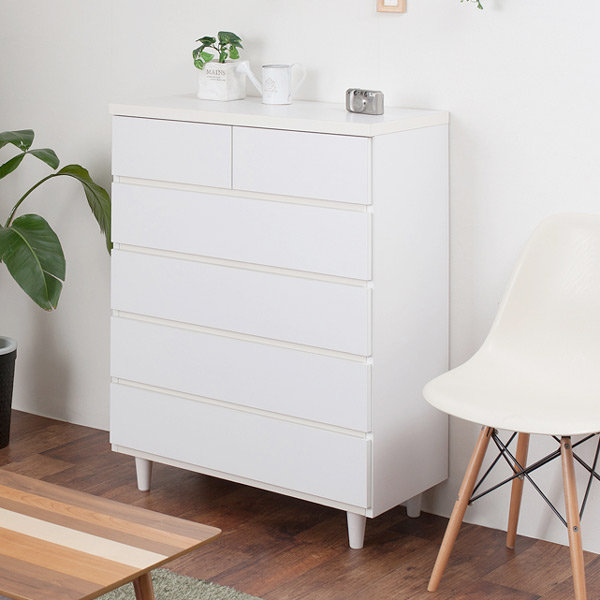 楽天市場】チェスト 5段 洋タンス 北欧風 ハイチェスト 幅80cm （ 白