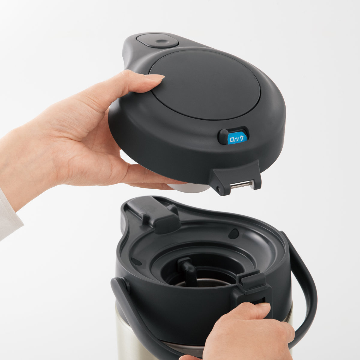 楽天市場】ポット 2.2L 真空断熱 保温 保冷 魔法瓶 ステンレス （ 卓上