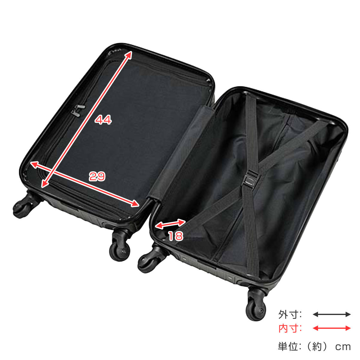 楽天市場】キャリーケース 1泊宿泊 24L LEGEND （ 送料無料 機内