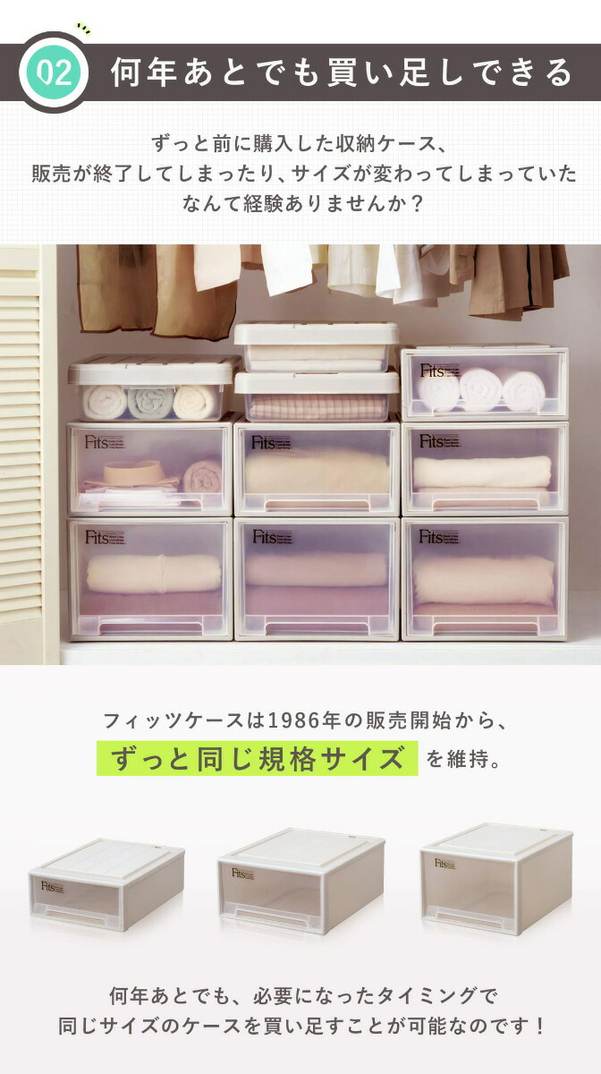 楽天市場】収納ケース Fits フィッツケース スリムL 4個セット