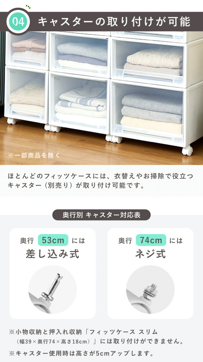 楽天市場】収納ケース Fits フィッツ フィッツケース ロングL 引き出し