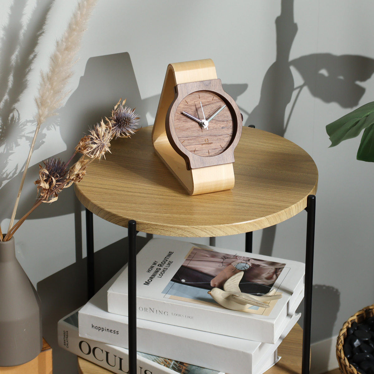 楽天市場】置き時計 腕時計風 木製 天然木 ヤマト工芸 北欧 北欧風