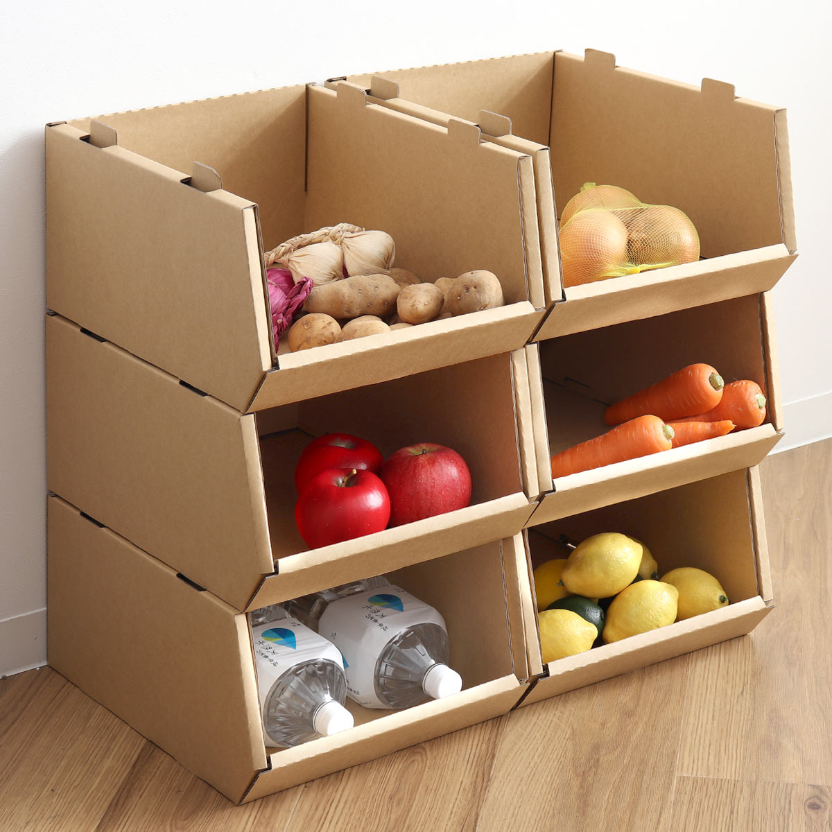 楽天市場】収納ボックス スタッキングコンテナ M 6個セット 収納ケース