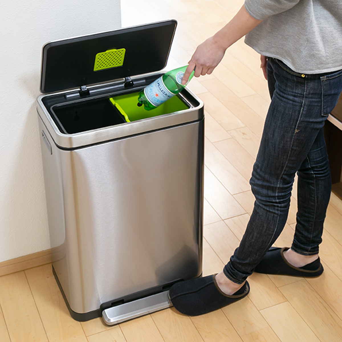 楽天市場】EKO ゴミ箱 40L 分別 20L+20L Xキューブステップビン ペダル