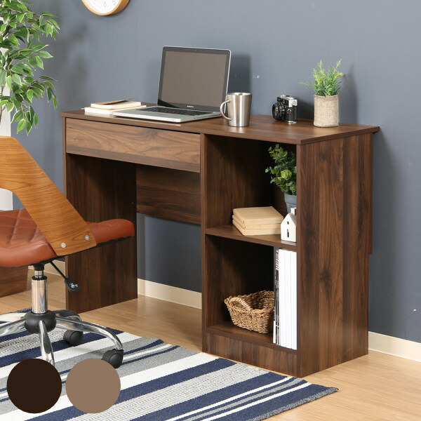 楽天市場】デスク 幅110cm 工具不要 組立簡単 ワークデスク 引き出し