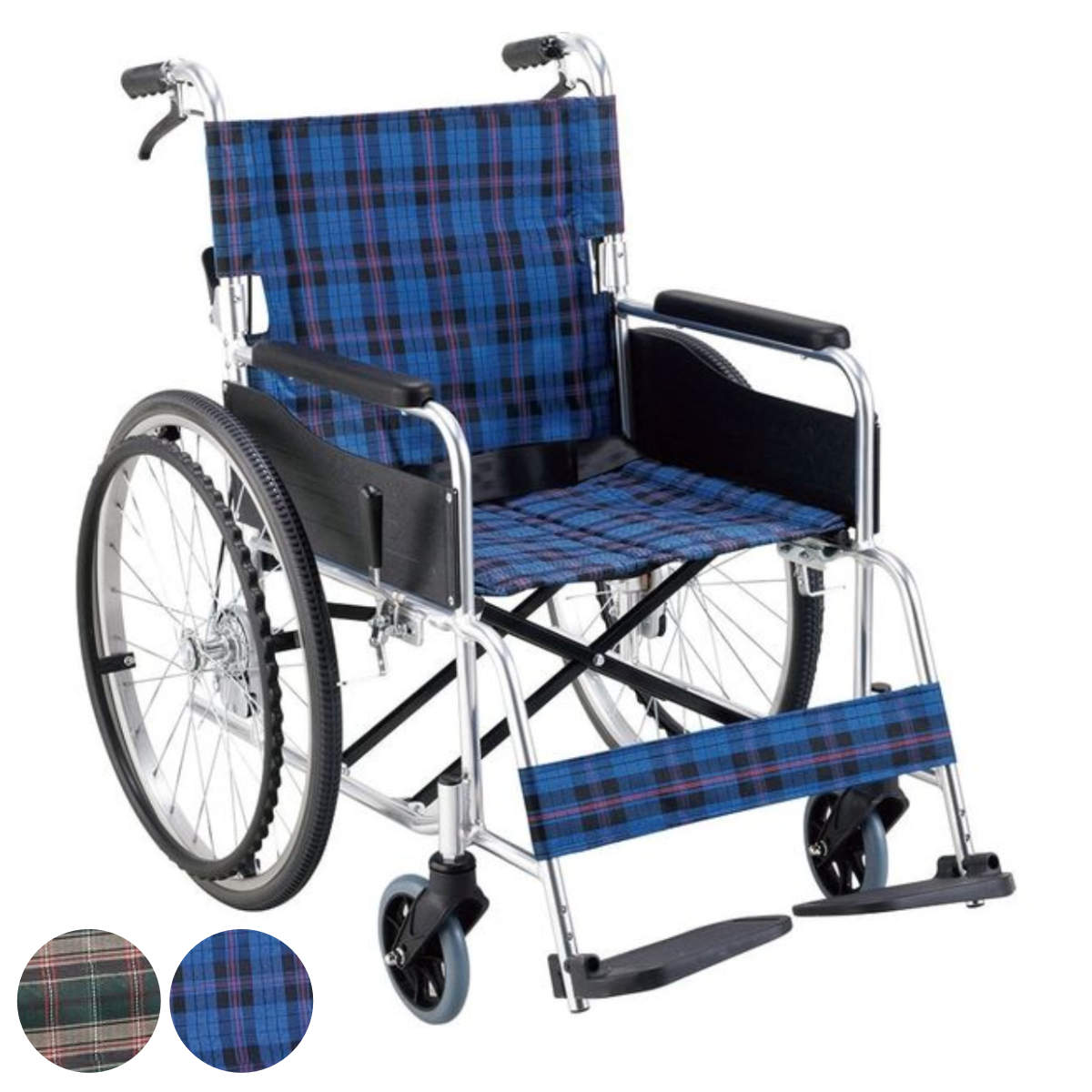 楽天市場】車いす ワイドタイプ 自走式 背折れタイプ 座面幅46cm