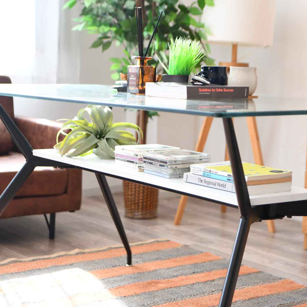 楽天市場】ダイニングテーブル 4人掛け ガラス 収納スペース付き 幅