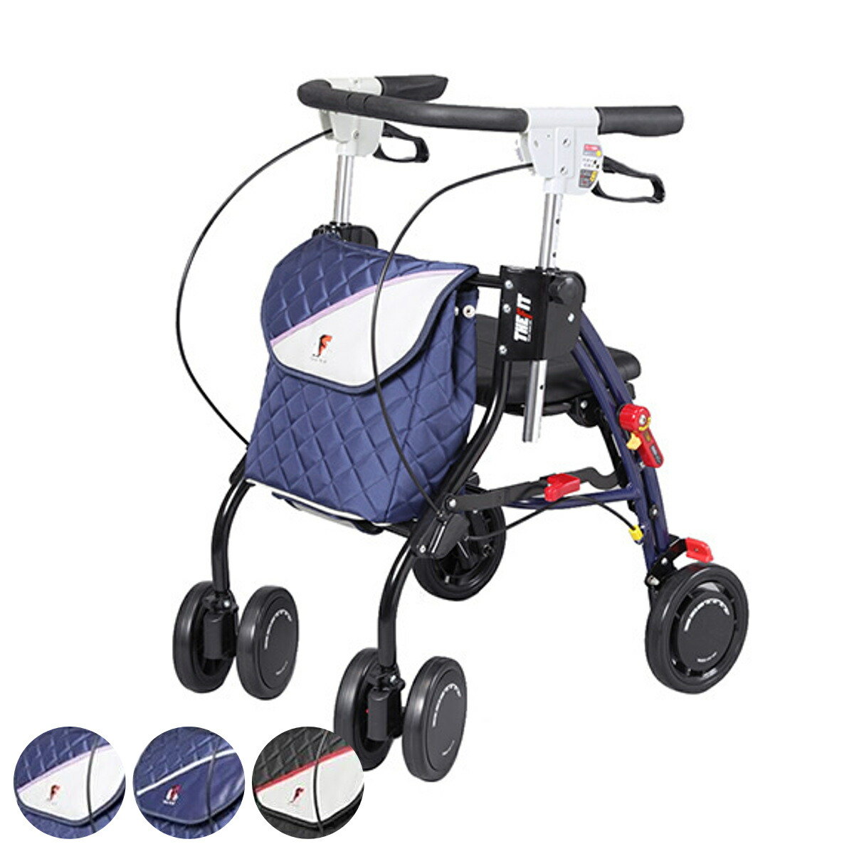 楽天市場】歩行車 介護 ザ・フィット 抑速付き 折りたたみ バッグ付き