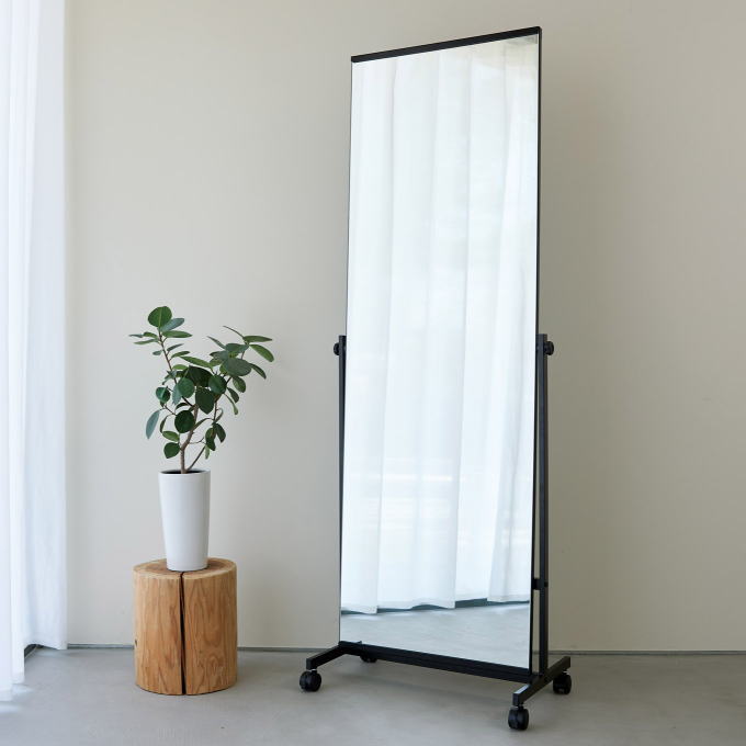 楽天市場】【本日ポイント5倍】全身鏡 キャスター付き ワイド タイプ