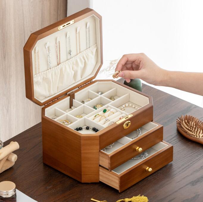 楽天市場】高見え 木製 ジュエリーボックス ジュエリーケース 大容量