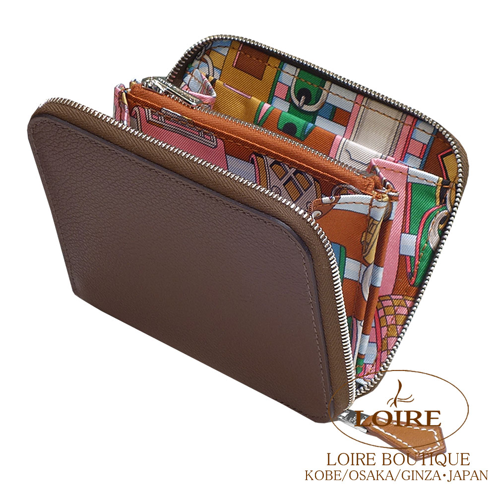 楽天市場】エルメス アザップ シルクイン コンパクト モカ×パプリカ