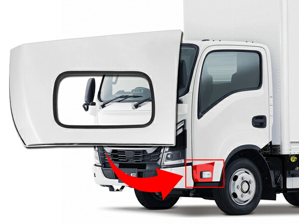 楽天市場】いすゞ 23エルフ 標準キャブ メッキ ドアアンダー