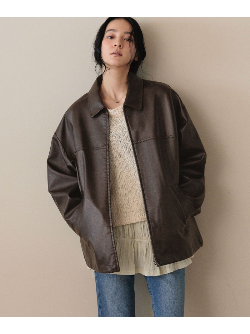 楽天市場】レザードロストZIPブルゾン LOWRYS FARM ローリーズファーム