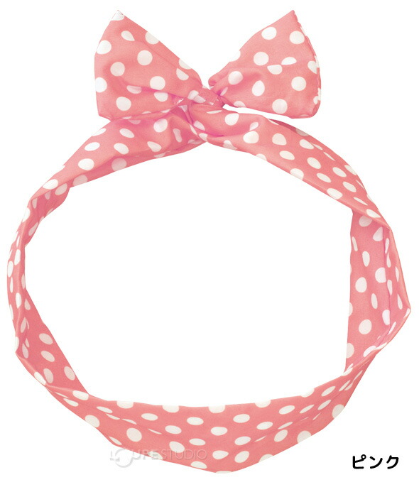 楽天市場】かんたん リボン カチューシャ 水玉 ドット 学芸会 お遊戯会