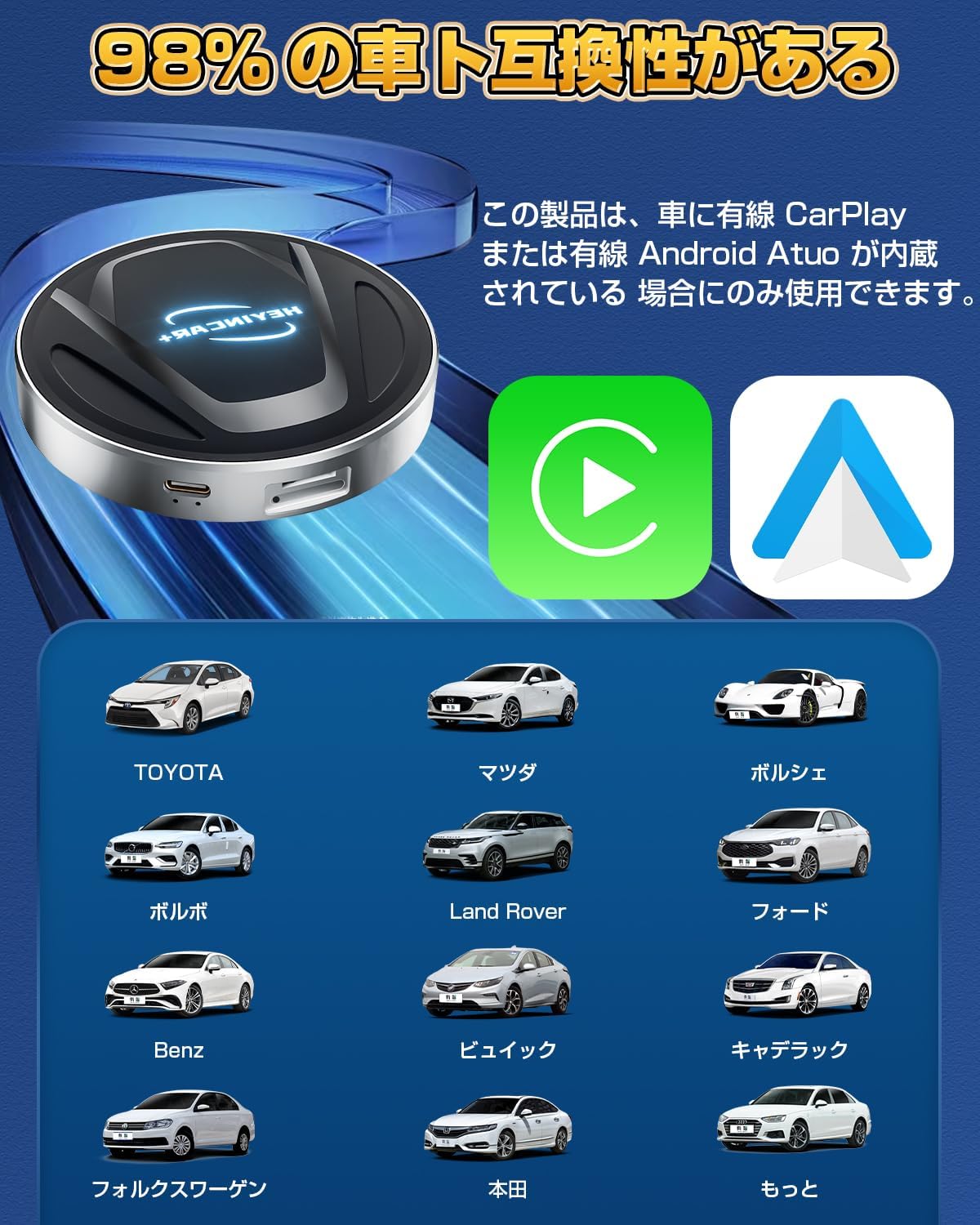 楽天市場】【期間限定価格】 HEYINCAR+ CarPlay AI Box 最新Android13