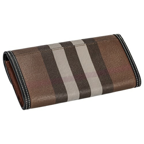 楽天市場】バーバリー 長財布 レディース ブラウン チェック＆レザー