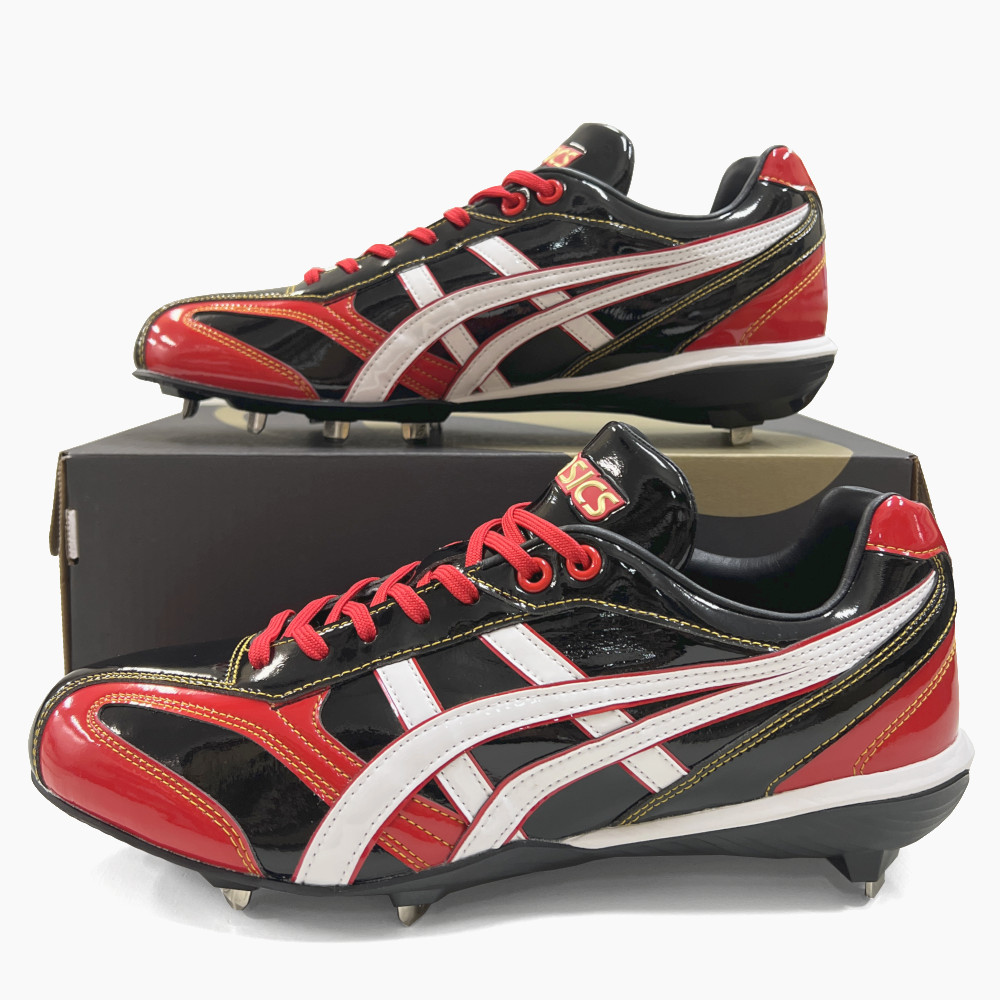 楽天市場】【サイズ交換送料無料】ブラック×レッド アシックス 野球
