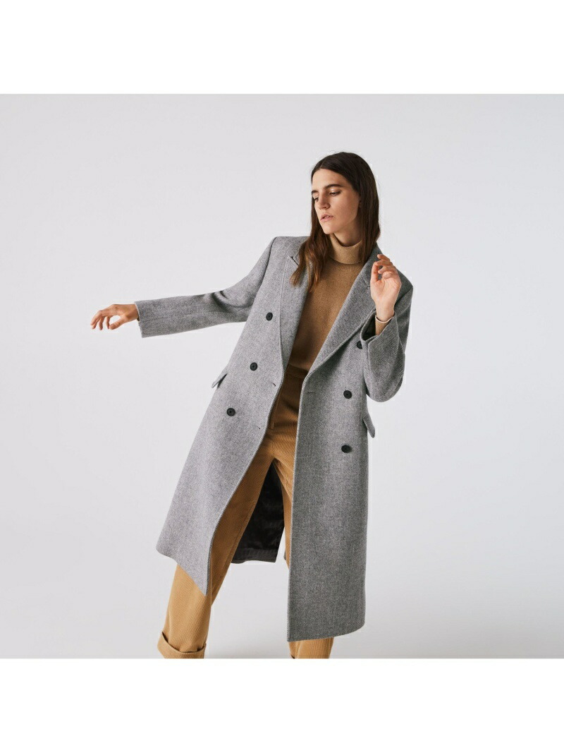 楽天市場】【SALE／50%OFF】ウールブレンドシェブロンロングコート