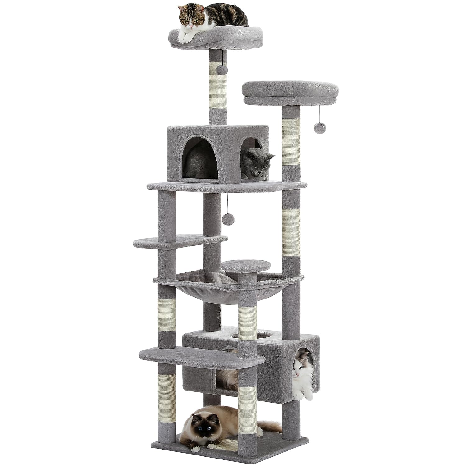 楽天市場】キャットタワー 大型猫用 コンパクト 多頭飼い 据え置き型