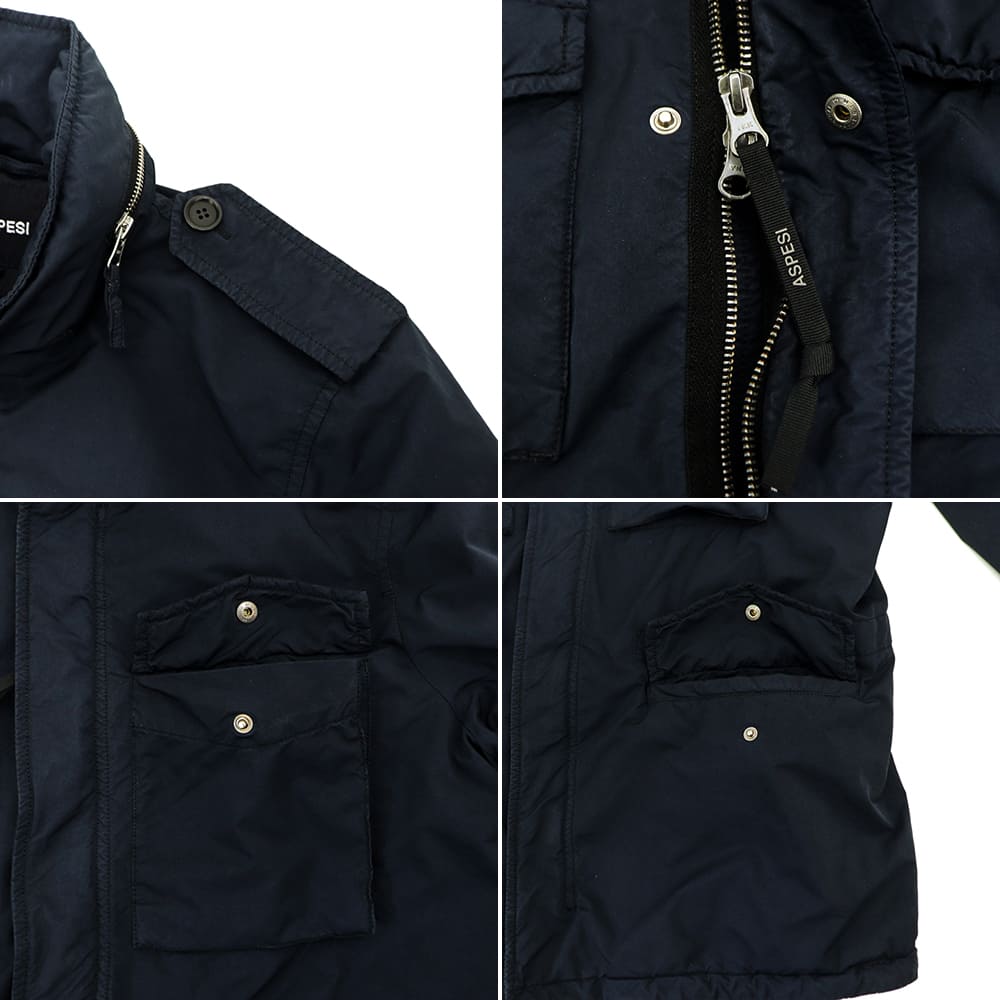 楽天市場】アスペジ ブルゾン メンズ 中綿 パデッド ガーメントダイ