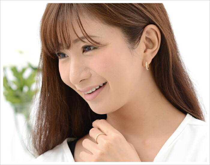 楽天市場】ダイヤモンド フープピアス 0.6ct K18 イエローゴールド 0.3