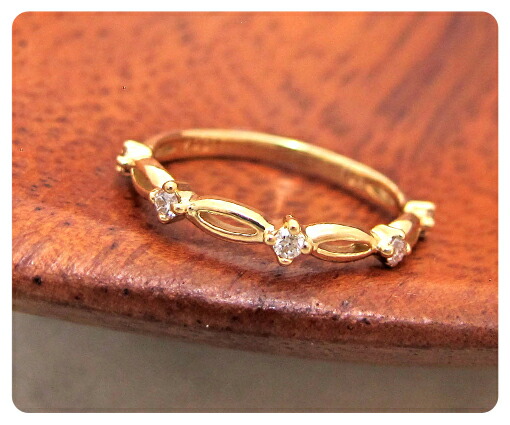 楽天市場】ダイヤモンド ピンキー リング K18 YG 地金 0.07ct 天然
