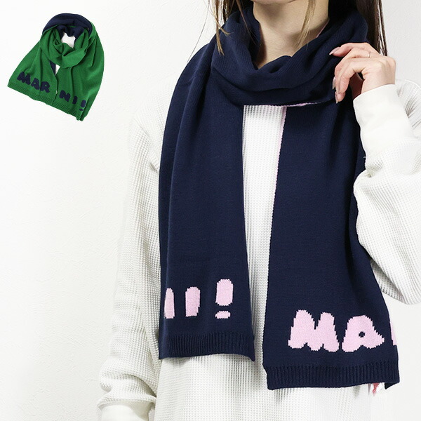 楽天市場】MARNI マルニ Logo Scarf マフラー ストール ウール ロゴ