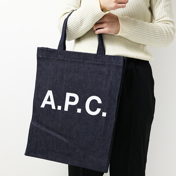 楽天市場】A.P.C. アーペーセー Logo Print Denim Tote Bag トート