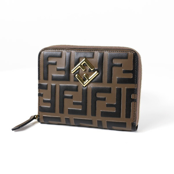 楽天市場】FENDI フェンディ 二つ折り財布 FF Diamond Zip Around Bi