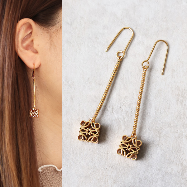 楽天市場】LOEWE ロエベ Anagram Drop Earrings アナグラム ドロップ