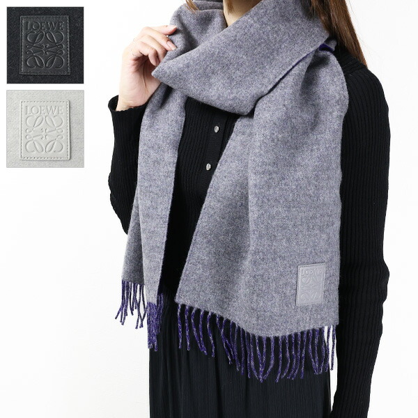 楽天市場】LOEWE ロエベ Wool and Cashmere Scraf マフラー フリンジ