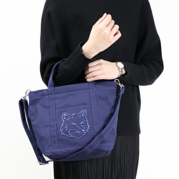 楽天市場】Maison Kitsune メゾンキツネ Fox Head Small Tote Bag