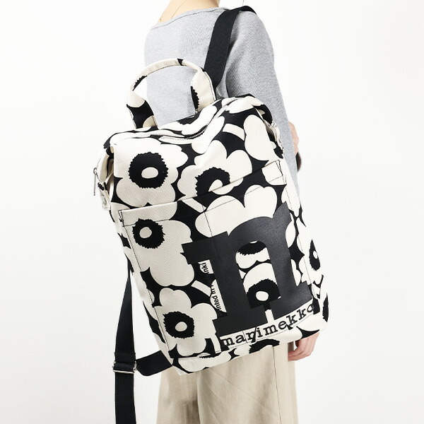 楽天市場】marimekko マリメッコ Mono Backpack Unikko 908 COTT BLK