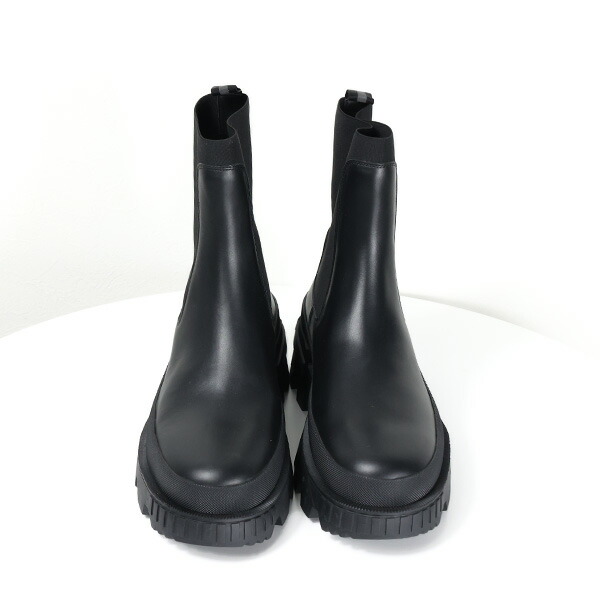 楽天市場】MONCLER モンクレール MONCLER BLACK LEATHER ANKLE BOOTS
