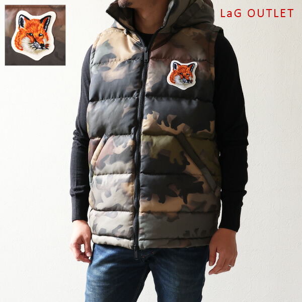 楽天市場】Maison Kitsune メゾンキツネ Quilted Camo Print Shell