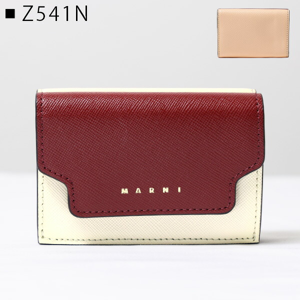 楽天市場】【LaGアウトレット】MARNI マルニ Tri-Fold Wallet 三つ折り