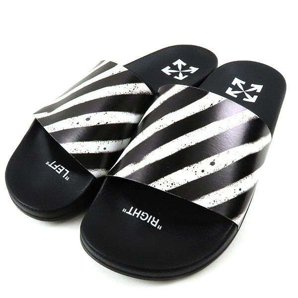 楽天市場】Off-White オフホワイト DIAGONAL STRIPES SLIDER BLACK