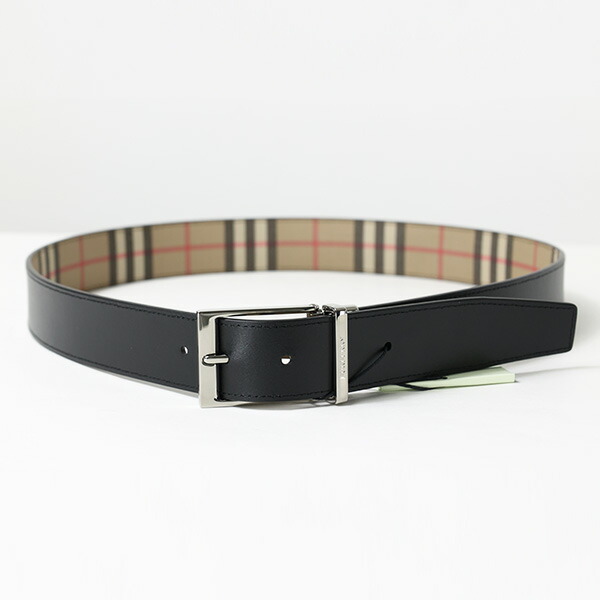 楽天市場】BURBERRY バーバリー Check and Leather Reversible Belt