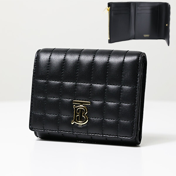 楽天市場】Burberry バーバリー Quilted Leather Lola Tri-Fold Wallet