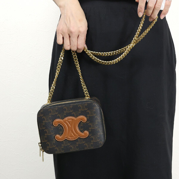 楽天市場】Celine セリーヌ Box Chain Cuir Triomphe Shoulder Bag