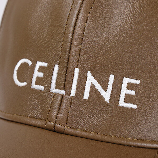 楽天市場】CELINE セリーヌ LOGO LEATHER BASEBALL CAP ベースボール