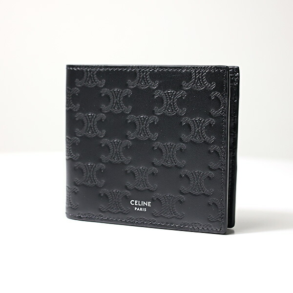 楽天市場】CELINE セリーヌ Triomphe Embossed Bi-Fold Wallet 二
