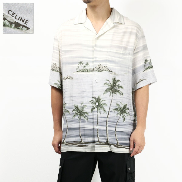 楽天市場】CELINE セリーヌ Hawaiian Shirts ハワイアンシャツ