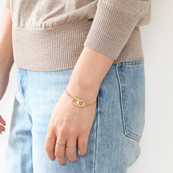 楽天市場】CELINE セリーヌ ブレスレット Triomphe Bracelet 46S906BRA