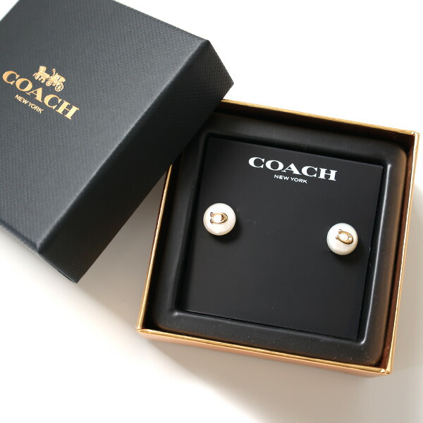 楽天市場】Coach コーチ ピアス Pearl Earrings 37351511 GLD107