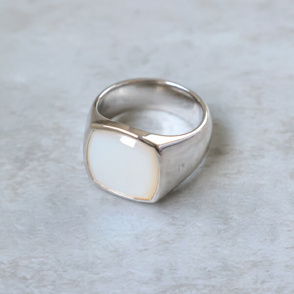 楽天市場】TOM WOOD トムウッド リング Cushion White Mother of Pearl
